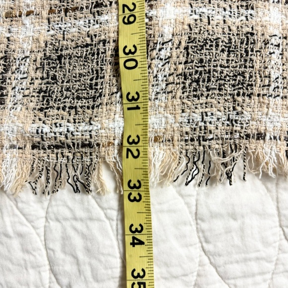 Zara Brown Plaid Dress S Preppy Academia Classic Boho Chic Fringe Pockets NEW - Picture 13 of 13